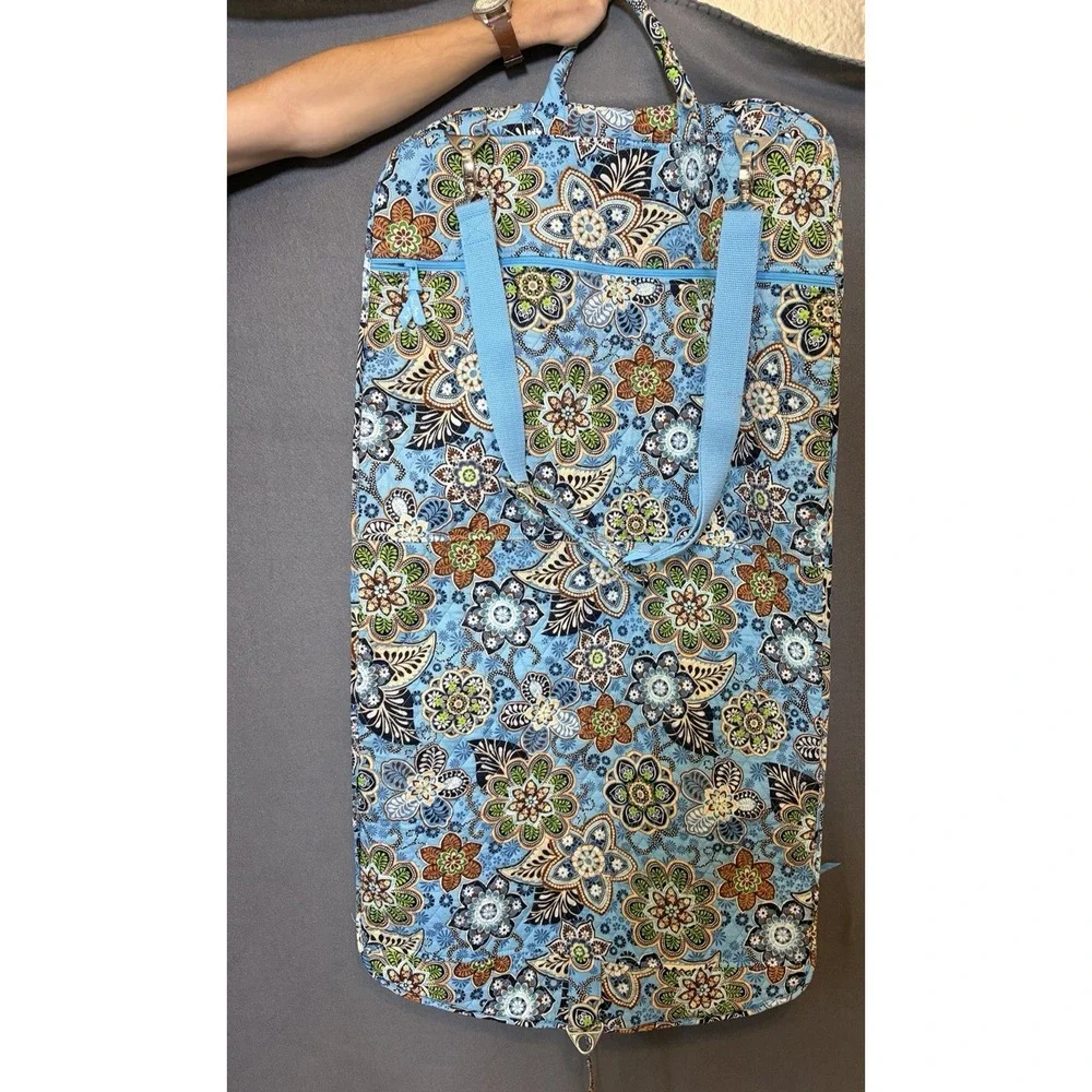 Vera Bradley Hanging Quilted Garment Bag Bali Blue Luggage Carrier